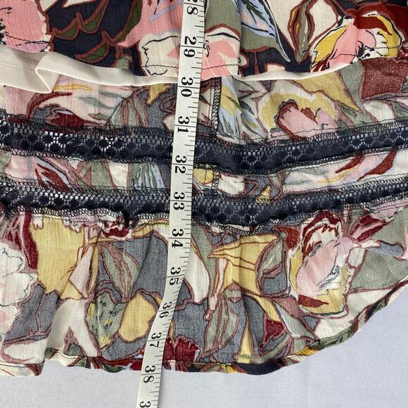 Torrid Hi Low Boho Maxi‎ Skirt Women 2X Yellow Ruffle Crinkle Gauze Cottagecore - Picture 9 of 9